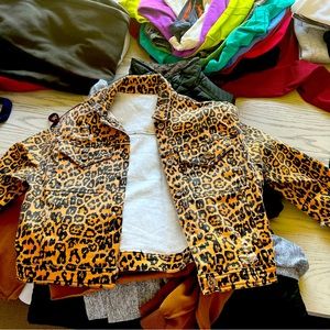 Celestial Bodiez Leopard print crop jacket